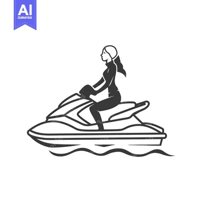 Woman Riding a Jet Ski on the Water