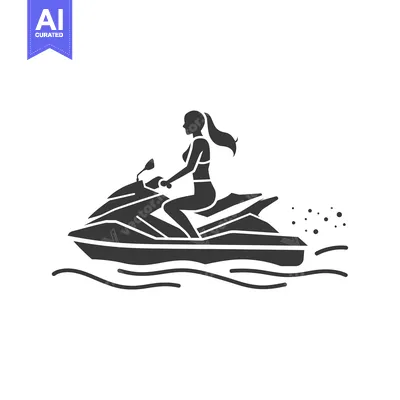 Woman Riding a Jet Ski on the Water