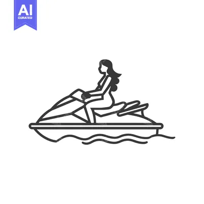 Woman Riding a Jet Ski on Water