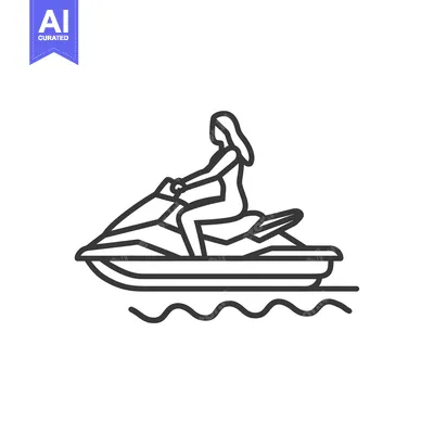 Woman Riding a Jet Ski on Water