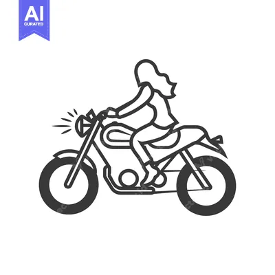 Woman Riding a Motorcycle with Headlight On