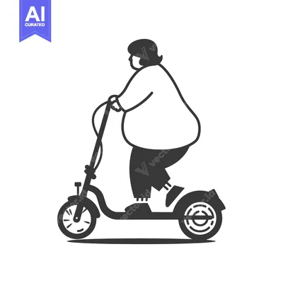 Woman riding an electric scooter