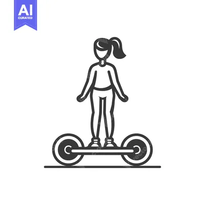 Woman Riding a Self-Balancing Electric Scooter