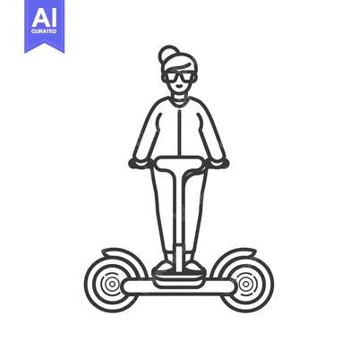 Woman Riding a Self-Balancing Scooter