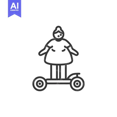 Woman Riding a Self Balancing Scooter