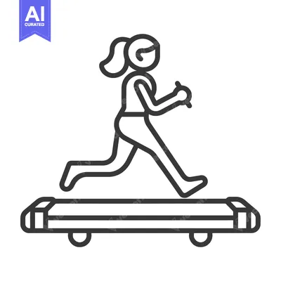 Woman Running on a Treadmill