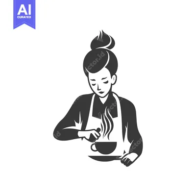Woman Serving Steaming Cup of Coffee with a Plate