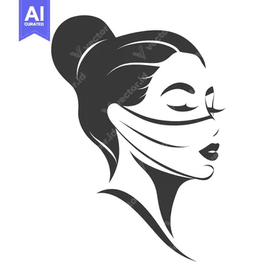Woman's Face with Closed Eyes and a Veil