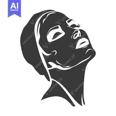 Woman's Face with Closed Eyes and Mask