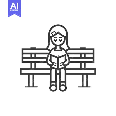 Woman Sitting on a Bench and Reading a Book