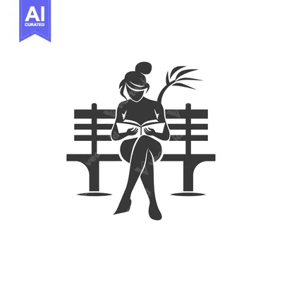 Woman Sitting on a Bench Reading a Book with a Palm Tree in the Backgr