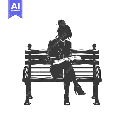 Woman Sitting on a Bench Writing in a Book