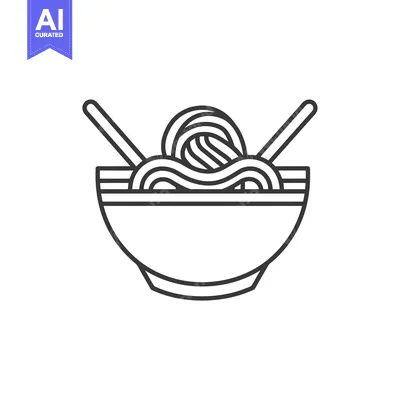 Aset premium populer: A Bowl of Noodles with Chopsticks