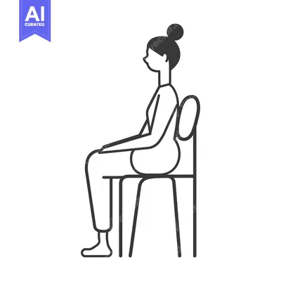 Woman Sitting on Chair with Back Straight