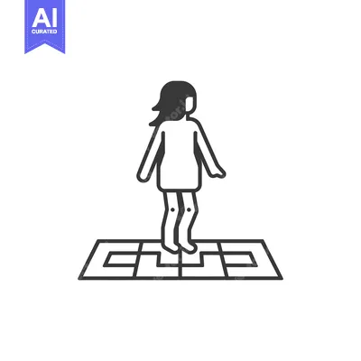 Woman Standing on a Checkered Floor