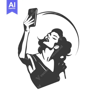 Woman Taking a Selfie with a Smartphone