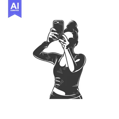 Woman taking a selfie with a smartphone