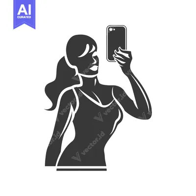 Woman Taking a Selfie with a Smartphone