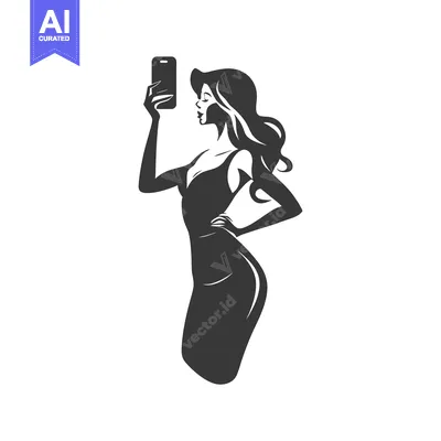 Woman Taking a Selfie with a Smartphone