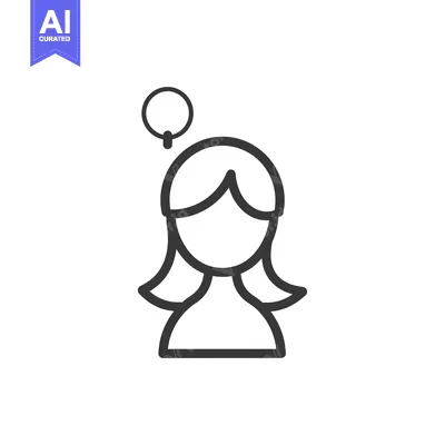 Woman Thinking With a Speech Bubble Above Her Head