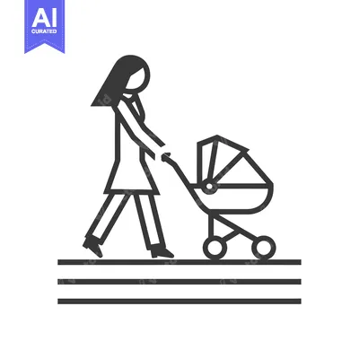 Woman Walking with a Baby Stroller