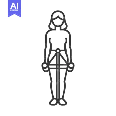 Woman with a Triangular Structure Holding Dumbbells