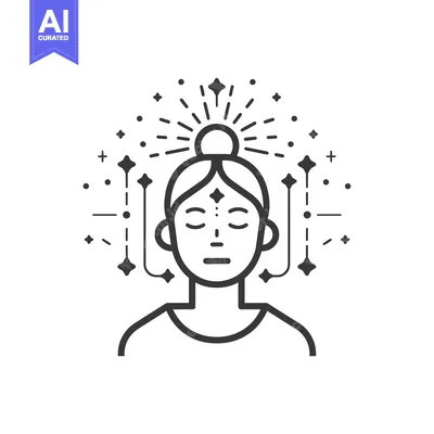 Woman with Closed Eyes and a Halo of Stars
