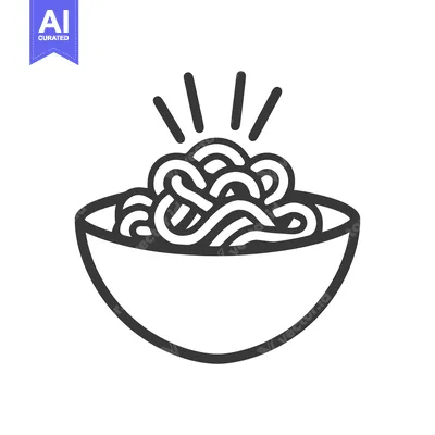 Aset premium populer: A Bowl of Noodles with Steam Rising from the Top