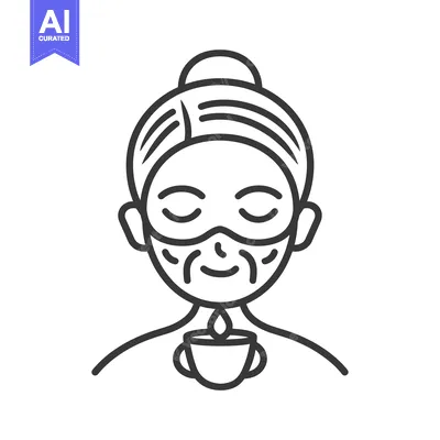 Woman with Face Mask Holding Cup of Tea