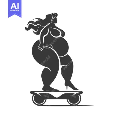 Woman with Long Hair Riding a Hoverboard