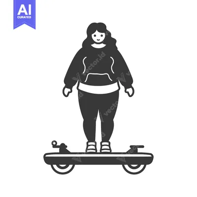 Woman with Long Hair Riding a Self-Balancing Electric Scooter