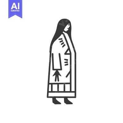 Woman with long hair wearing traditional garment