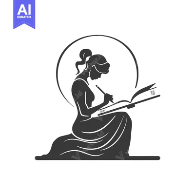 Woman Writing in a Book with a Pencil