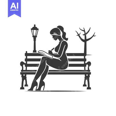 Woman Writing in a Notebook on a Bench in a Park