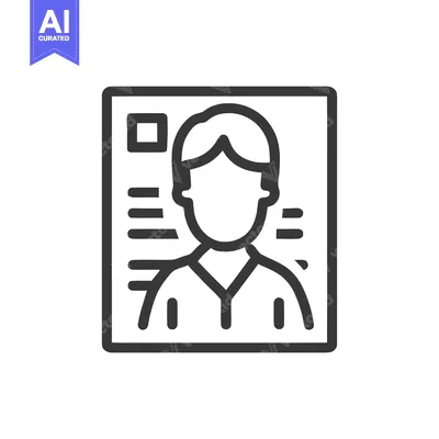 Minimalist CV Icon: Professional Profile with Photo and Information