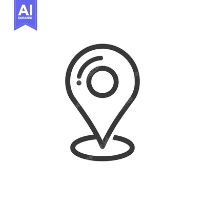 Popular premium asset: Minimalist Location Pin Icon with Circular Details on White Background