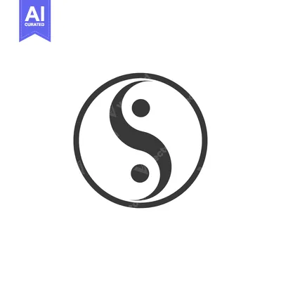 Yin Yang Symbol in Black and White