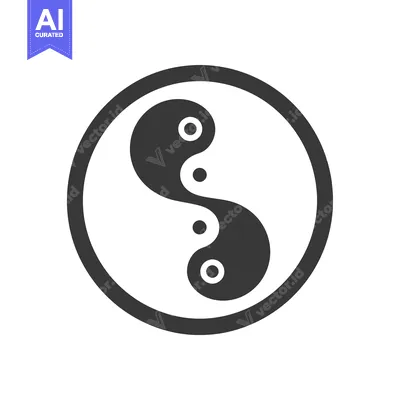 Yin Yang Symbol with Black and White Color Scheme