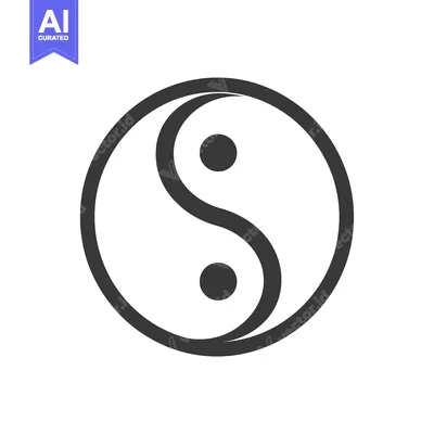 Yin Yang Symbol with Two Black Dots