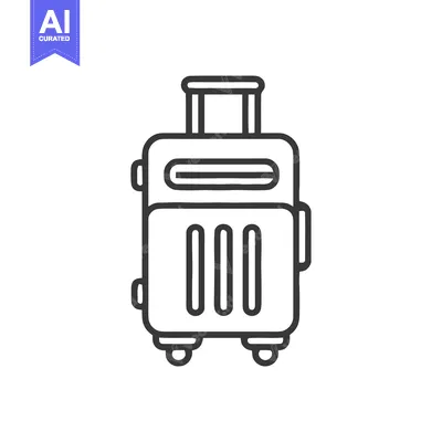 Minimalist Suitcase Icon: Travel, Luggage, and Adventure Symbol