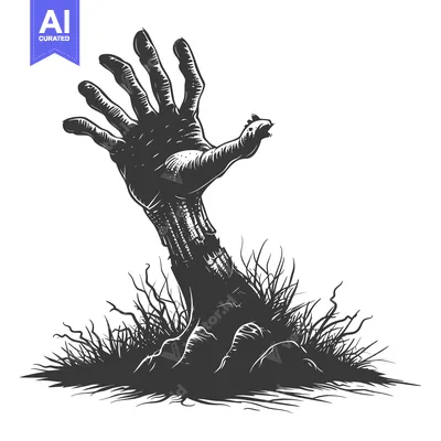 Zombie Hand Reaching From The Ground