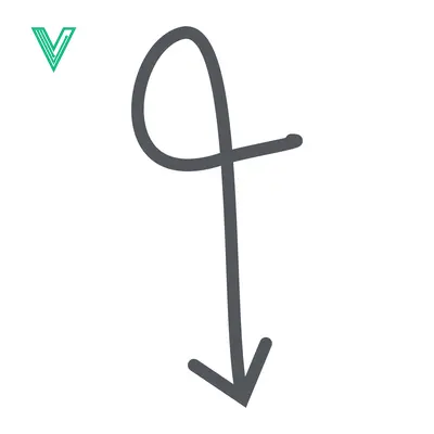 Premium design asset: Simple Hand Drawn Arrow Icon with Loop