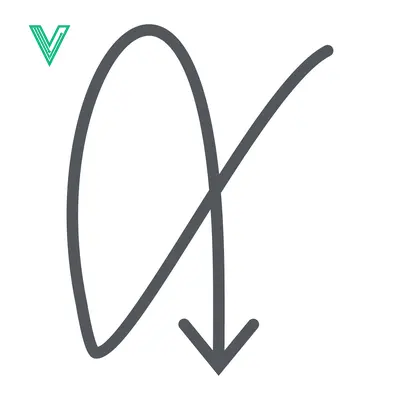 Abstract Arrow Symbol Downward Motion