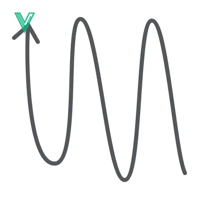 Simple Wavy Arrow Line Graphic