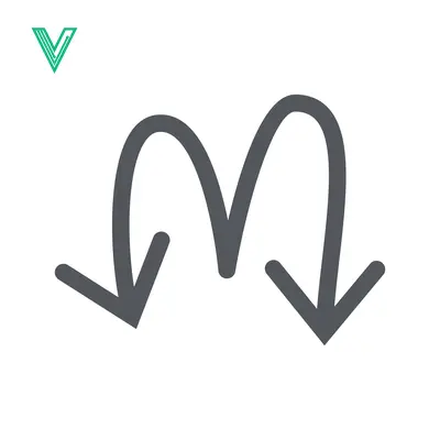 Aset desain premium: Hand-drawn arrows pointing down symbolizing direction and choice