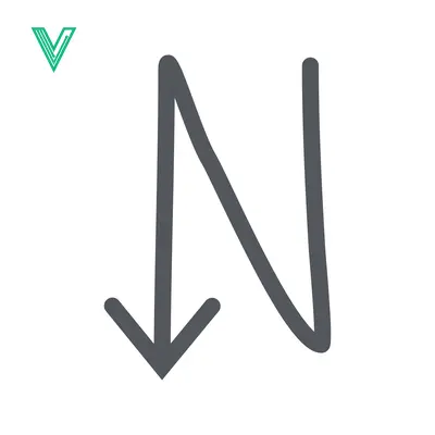 Aset premium populer: Hand drawn arrow pointing downwards with a zigzag shape