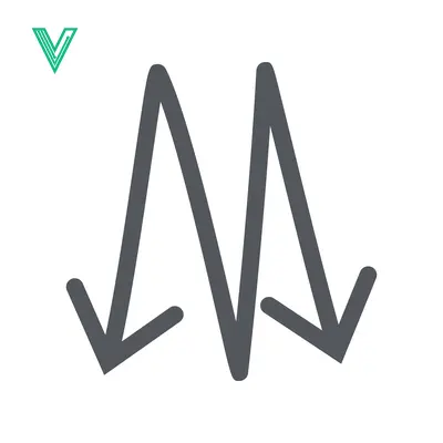 Abstract Arrow Downward Zigzag Pattern Graphic