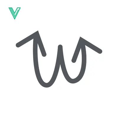 Aset desain premium: Minimalist W Letter Logo Design with Upward Arrows
