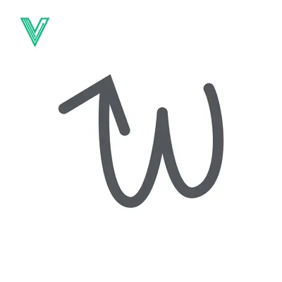 Hand-drawn letter W logo minimalist design