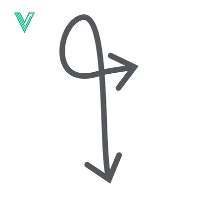 Hand Drawn Arrow Loop Down and Right